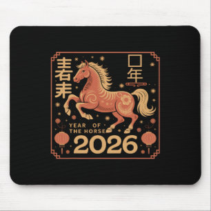 Chinesisches Neujahr 2026 Jahr des Pferdes 2026 Mousepad