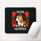 Chinesisches Neujahr 2026 Jahr des Pferdes 2026 Mousepad (Mit Mouse)
