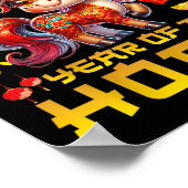 Chinesisches Neujahr 2026 Jahr des Pferdes 2026 Poster (Ecke)