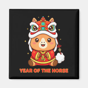 Chinesisches Neujahr 2026 Jahr des Pferdes Kleinki Magnet