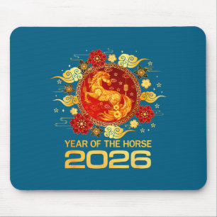 Chinesisches Neujahr 2026 Jahr des Pferdes Lunar N Mousepad