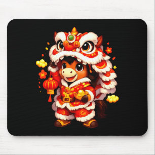 Chinesisches Neujahr 2026 Jahr des Pferdes Süßer L Mousepad