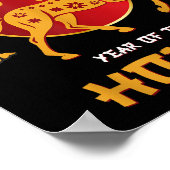 Chinesisches Neujahr 2026 Jahr des Pferdes T - Shi Poster (Ecke)