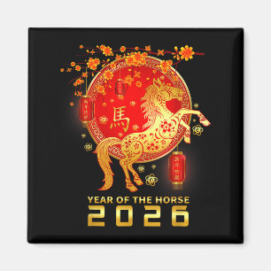 Chinesisches Neujahr 2026 Lunar Neujahr 2026 Jahr Magnet