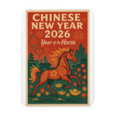 Chinesisches Neujahr 2026 Magnet (Vertikal)
