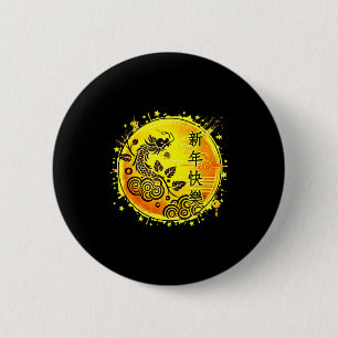Chinesisches Neujahr 2026 Pferd Frohes Neues Jahr Button