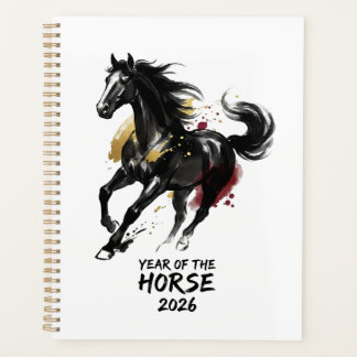 Chinesisches Neujahr 2026 Pferd Kunst Planer