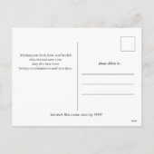 Chinesisches Neujahr 2026, Pferdejahr Feiertagspostkarte (Rückseite)