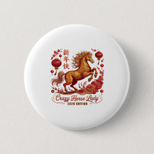 Chinesisches Neujahr 2026 Verrücktes Pferd Lady Se Button