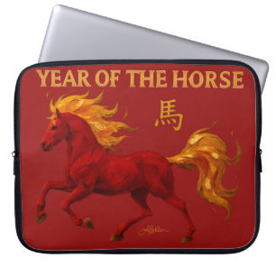 Chinesisches Neujahr 2026 Yang-Feuer-Pferd Laptopschutzhülle