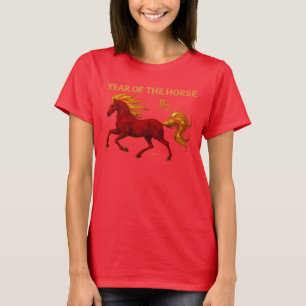 Chinesisches Neujahr 2026 Yang Feuerpferd im Zodia T-Shirt