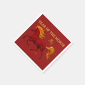 Chinesisches Neujahr 2026 Yang-Feuerpferd Serviette (Ecke)