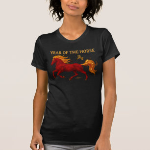 Chinesisches Neujahr 2026 Yang-Feuerpferd T-Shirt