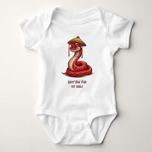 Chinesisches Neujahr, Baby-Shirt, Schlange Baby Strampler (Vorderseite)