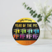 Chinesisches Neujahr der Einladung zur Schweinezuc (Stehend Vorderseite)