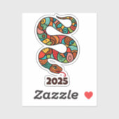 Chinesisches Neujahr der grünen Holzschlange 2025 Aufkleber (Blatt)