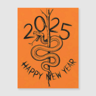 Chinesisches Neujahr der hölzernen Schlange 2025 Magnetkarte