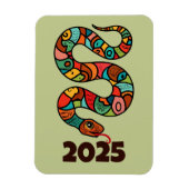 Chinesisches Neujahr der Holzschlange 2025 Magnet (Vertikal)
