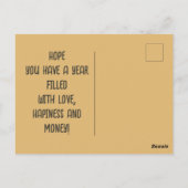 Chinesisches Neujahr der Holzschlange 2025 Postkar Postkarte (Rückseite)