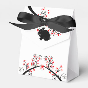 Chinesisches Neujahr der Kaninchen und Roten Blüte Geschenkschachtel