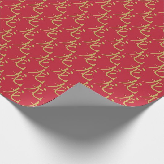 Chinesisches Neujahr der Rabbit Symbol Wrapping Pa Geschenkpapier (Ecke)