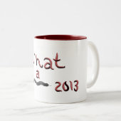 Chinesisches Neujahr der Schlange 2013-Tasse Zweifarbige Tasse (VorderseiteRechts)