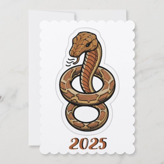 Chinesisches Neujahr der Schlange 2025 Feiertagskarte (Vorderseite)