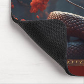 Chinesisches Neujahr der Schlange 2025 Holz MP1 Mousepad (Ecke)