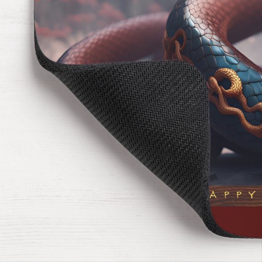 Chinesisches Neujahr der Schlange 2025 Holz MP2 Mousepad (Ecke)