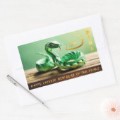 Chinesisches Neujahr der Schlange 2025 HRS4 Rechteckiger Aufkleber (Umschlag)