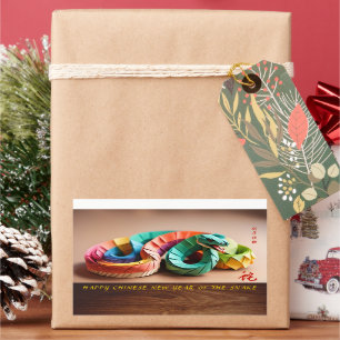 Chinesisches Neujahr der Schlange 2025 HRS Recta Rechteckiger Aufkleber