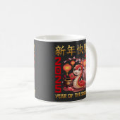 Chinesisches Neujahr der Schlange 2025 Kaffeetasse (VorderseiteRechts)