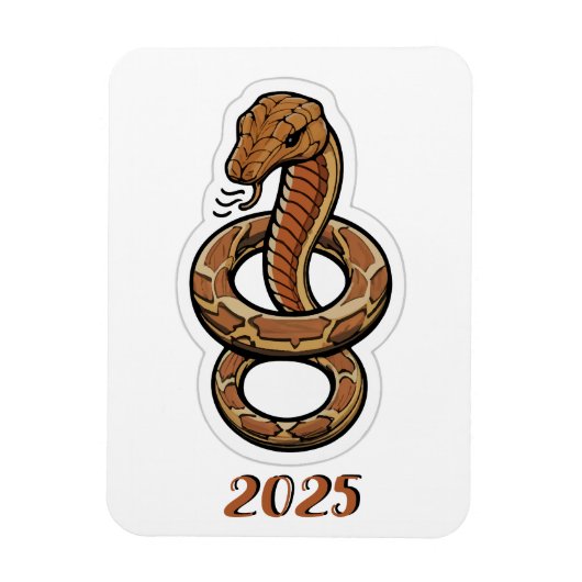 Chinesisches Neujahr der Schlange 2025 Magnet (Vertikal)