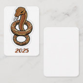 Chinesisches Neujahr der Schlange 2025 Mitteilungskarte (Vorne/Hinten)