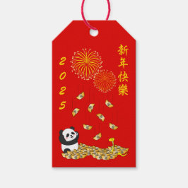 Chinesisches Neujahr der Schlange 2025 Panda Geschenkanhänger