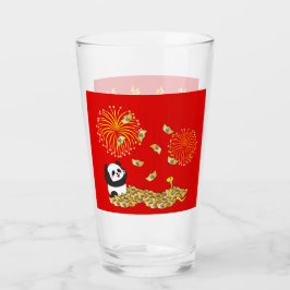 Chinesisches Neujahr der Schlange 2025 Panda Glas