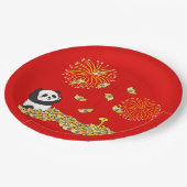 Chinesisches Neujahr der Schlange 2025 Panda Pappteller (Schrägansicht)