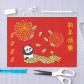 Chinesisches Neujahr der Schlange 2025 Panda Seidenpapier (Handwerk)