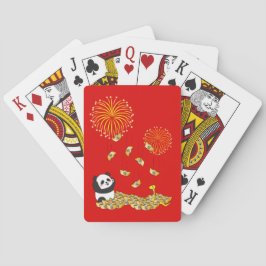 Chinesisches Neujahr der Schlange 2025 Panda Spielkarten