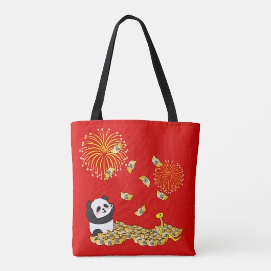 Chinesisches Neujahr der Schlange 2025 Panda Tasche (Rückseite)