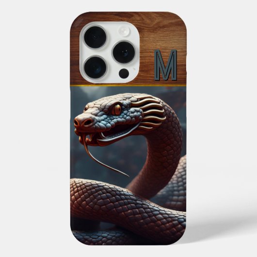 Chinesisches Neujahr der Schlange 2025 Wood iPc1 Case-Mate iPhone Hülle (Rückseite)