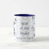Chinesisches Neujahr der Schlange Blue Zodiac Arti Tasse (Zentrum)