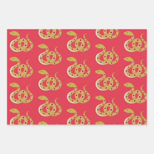 Chinesisches Neujahr der Schlange Geschenkpapier Set (Vorderseite 3)