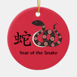 Chinesisches Neujahr der Schlange Keramik Ornament