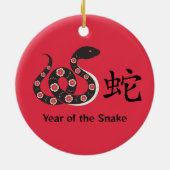 Chinesisches Neujahr der Schlange Keramik Ornament (Hinten)