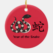 Chinesisches Neujahr der Schlange Keramik Ornament (Hinten)