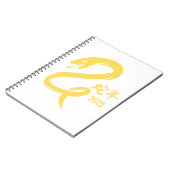 Chinesisches Neujahr der Schlange Minimalistisch G Notizblock (Linke Seite)