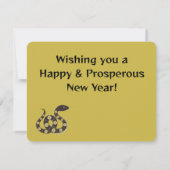 Chinesisches Neujahr der Schlange Mitteilungskarte (Rückseite)