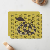 Chinesisches Neujahr der Schlange Mitteilungskarte (Vorderseite/Rückseite Beispiel)