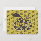 Chinesisches Neujahr der Schlange Mitteilungskarte (Vorderseite)